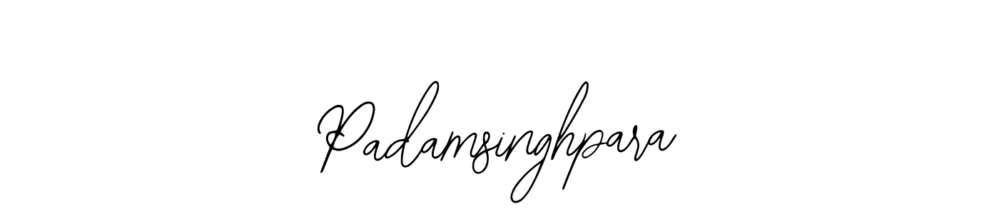 You should practise on your own different ways (Bearetta-2O07w) to write your name (Padamsinghpara) in signature. don't let someone else do it for you. Padamsinghpara signature style 12 images and pictures png