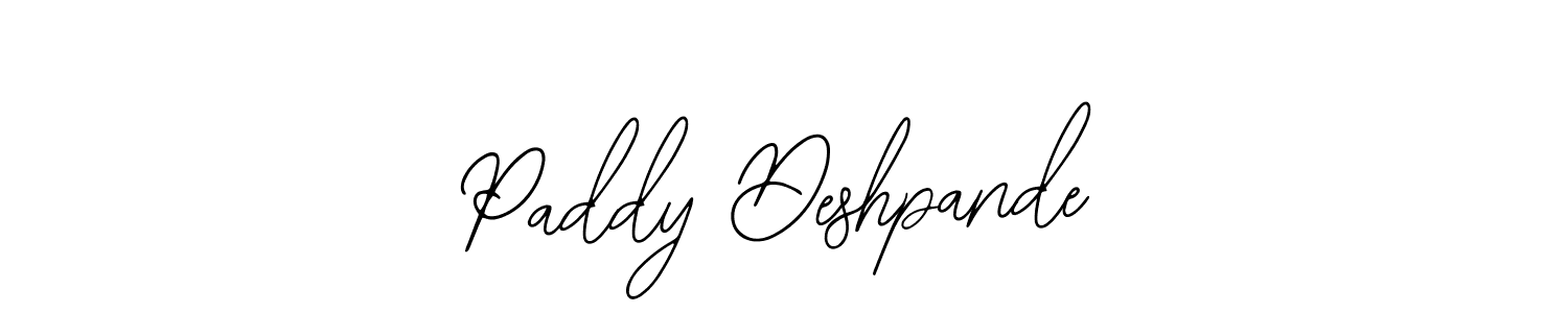 How to make Paddy Deshpande name signature. Use Bearetta-2O07w style for creating short signs online. This is the latest handwritten sign. Paddy Deshpande signature style 12 images and pictures png