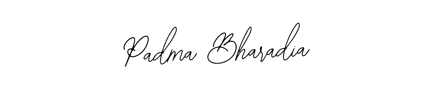 How to make Padma Bharadia name signature. Use Bearetta-2O07w style for creating short signs online. This is the latest handwritten sign. Padma Bharadia signature style 12 images and pictures png
