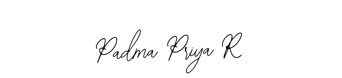 You should practise on your own different ways (Bearetta-2O07w) to write your name (Padma Priya R) in signature. don't let someone else do it for you. Padma Priya R signature style 12 images and pictures png