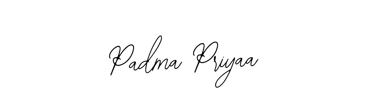 How to make Padma Priyaa name signature. Use Bearetta-2O07w style for creating short signs online. This is the latest handwritten sign. Padma Priyaa signature style 12 images and pictures png