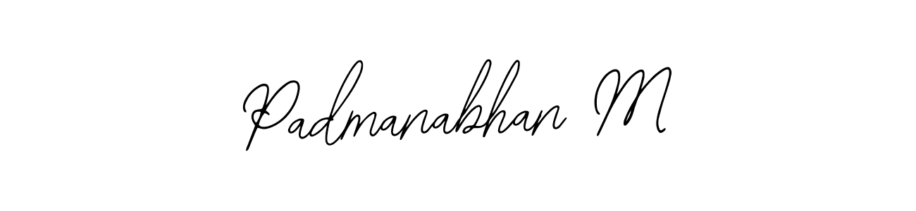 You should practise on your own different ways (Bearetta-2O07w) to write your name (Padmanabhan M) in signature. don't let someone else do it for you. Padmanabhan M signature style 12 images and pictures png