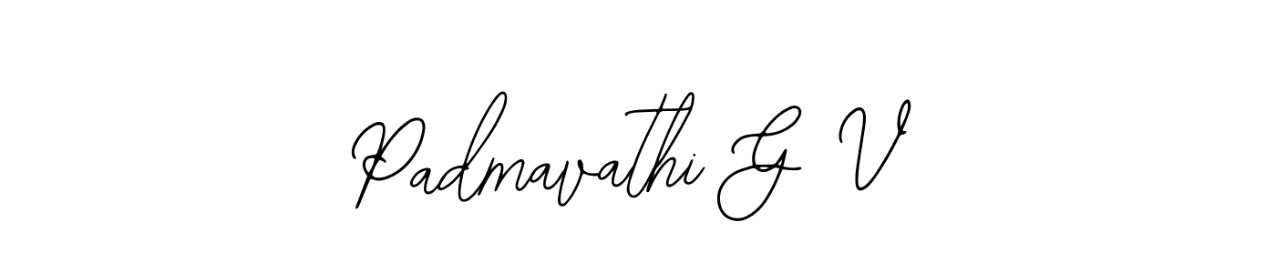 Use a signature maker to create a handwritten signature online. With this signature software, you can design (Bearetta-2O07w) your own signature for name Padmavathi G V. Padmavathi G V signature style 12 images and pictures png