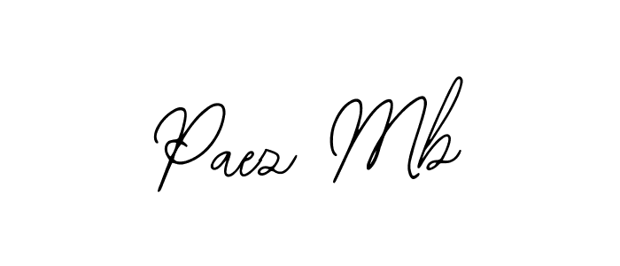 Design your own signature with our free online signature maker. With this signature software, you can create a handwritten (Bearetta-2O07w) signature for name Paez Mb. Paez Mb signature style 12 images and pictures png