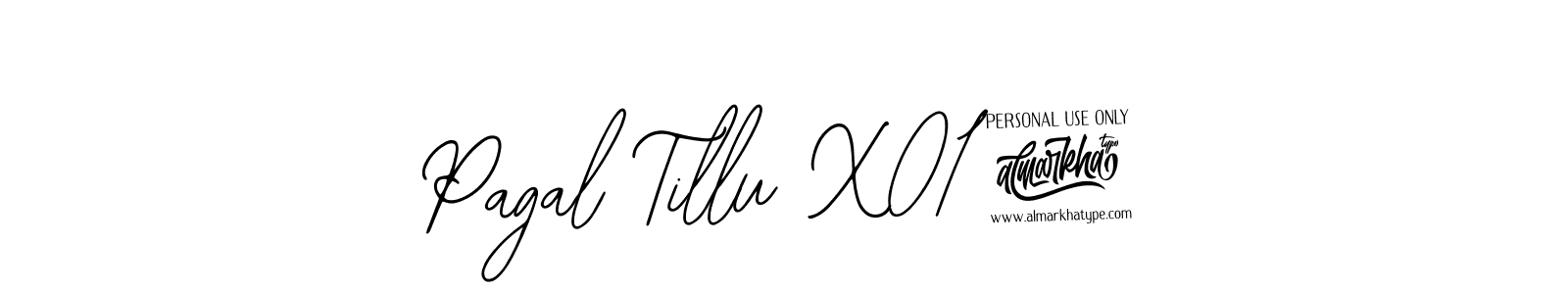 How to make Pagal Tillu X017 name signature. Use Bearetta-2O07w style for creating short signs online. This is the latest handwritten sign. Pagal Tillu X017 signature style 12 images and pictures png