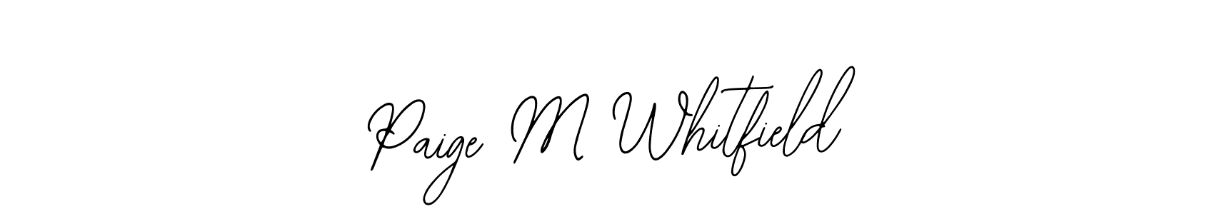 The best way (Bearetta-2O07w) to make a short signature is to pick only two or three words in your name. The name Paige M Whitfield include a total of six letters. For converting this name. Paige M Whitfield signature style 12 images and pictures png