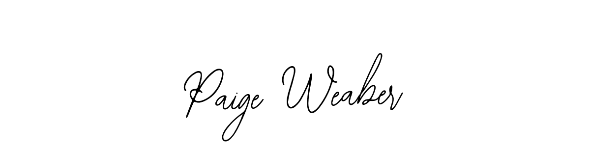 How to make Paige Weaber name signature. Use Bearetta-2O07w style for creating short signs online. This is the latest handwritten sign. Paige Weaber signature style 12 images and pictures png