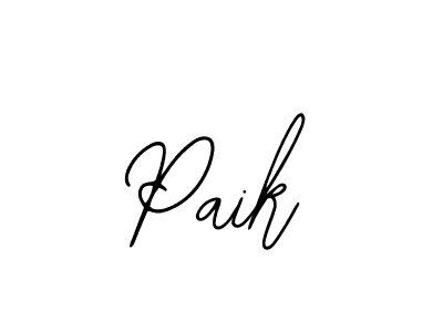 How to make Paik name signature. Use Bearetta-2O07w style for creating short signs online. This is the latest handwritten sign. Paik signature style 12 images and pictures png
