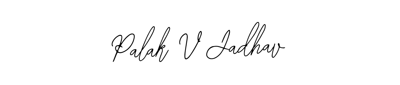 This is the best signature style for the Palak V Jadhav name. Also you like these signature font (Bearetta-2O07w). Mix name signature. Palak V Jadhav signature style 12 images and pictures png