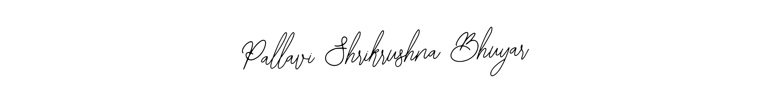 You should practise on your own different ways (Bearetta-2O07w) to write your name (Pallavi Shrikrushna Bhuyar) in signature. don't let someone else do it for you. Pallavi Shrikrushna Bhuyar signature style 12 images and pictures png