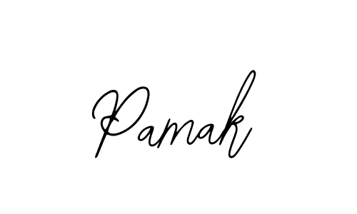 Use a signature maker to create a handwritten signature online. With this signature software, you can design (Bearetta-2O07w) your own signature for name Pamak. Pamak signature style 12 images and pictures png