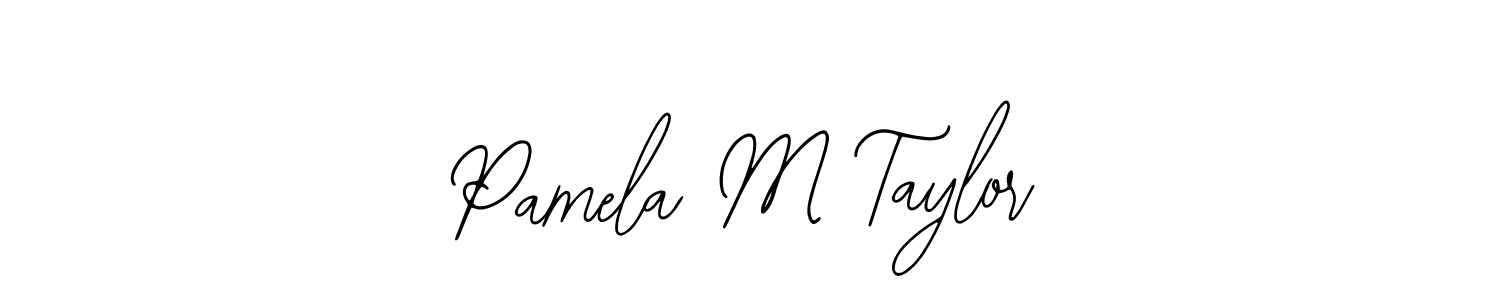 Use a signature maker to create a handwritten signature online. With this signature software, you can design (Bearetta-2O07w) your own signature for name Pamela M Taylor. Pamela M Taylor signature style 12 images and pictures png