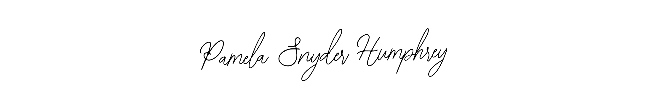 You should practise on your own different ways (Bearetta-2O07w) to write your name (Pamela Snyder Humphrey) in signature. don't let someone else do it for you. Pamela Snyder Humphrey signature style 12 images and pictures png