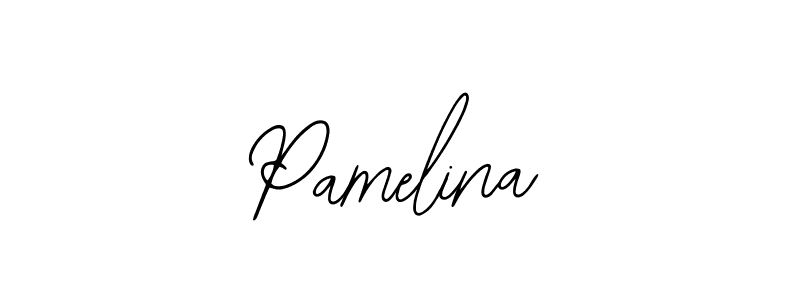 Use a signature maker to create a handwritten signature online. With this signature software, you can design (Bearetta-2O07w) your own signature for name Pamelina. Pamelina signature style 12 images and pictures png