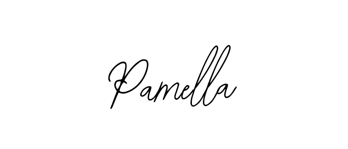 The best way (Bearetta-2O07w) to make a short signature is to pick only two or three words in your name. The name Pamella include a total of six letters. For converting this name. Pamella signature style 12 images and pictures png