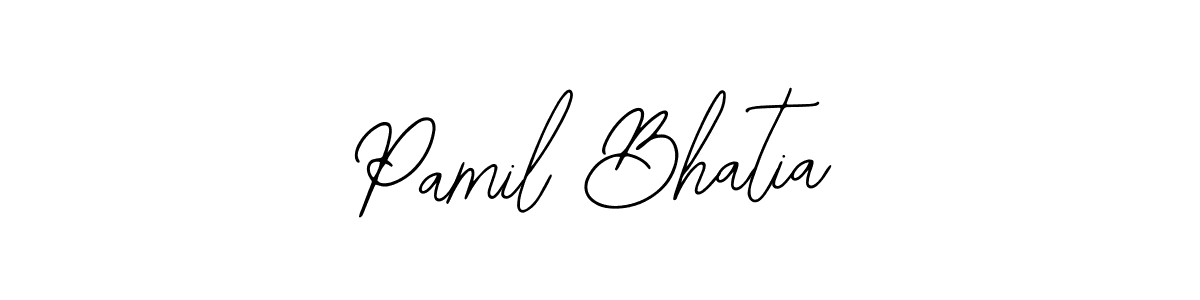 if you are searching for the best signature style for your name Pamil Bhatia. so please give up your signature search. here we have designed multiple signature styles  using Bearetta-2O07w. Pamil Bhatia signature style 12 images and pictures png