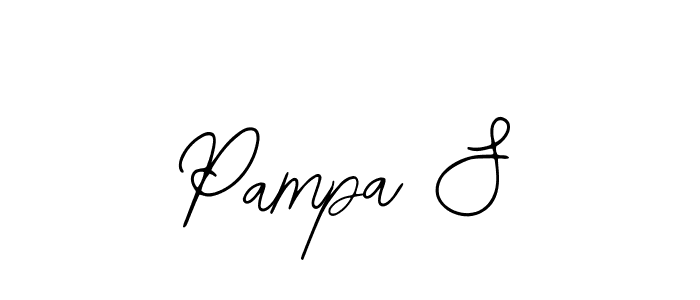 How to make Pampa S name signature. Use Bearetta-2O07w style for creating short signs online. This is the latest handwritten sign. Pampa S signature style 12 images and pictures png