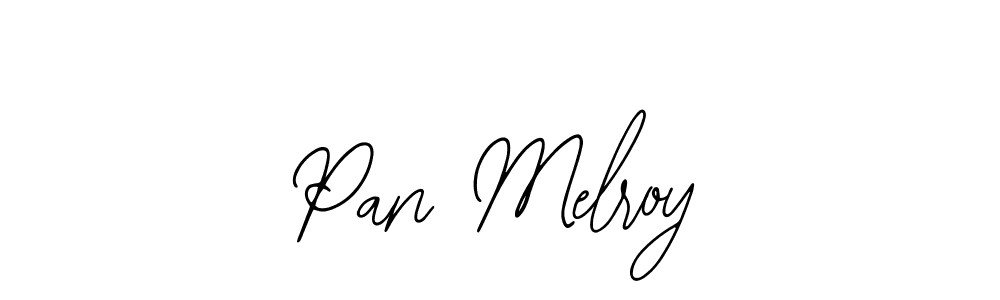 The best way (Bearetta-2O07w) to make a short signature is to pick only two or three words in your name. The name Pan Melroy include a total of six letters. For converting this name. Pan Melroy signature style 12 images and pictures png