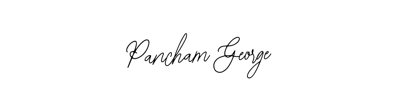 How to make Pancham George name signature. Use Bearetta-2O07w style for creating short signs online. This is the latest handwritten sign. Pancham George signature style 12 images and pictures png