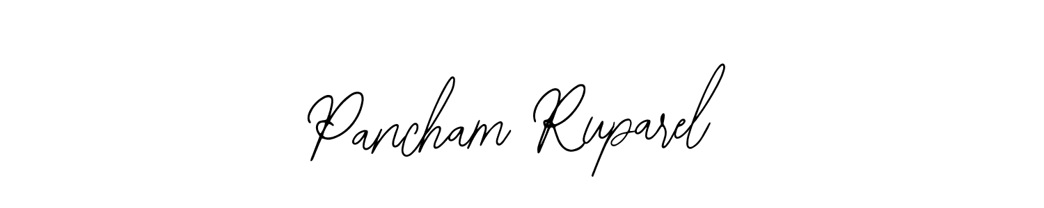 The best way (Bearetta-2O07w) to make a short signature is to pick only two or three words in your name. The name Pancham Ruparel include a total of six letters. For converting this name. Pancham Ruparel signature style 12 images and pictures png