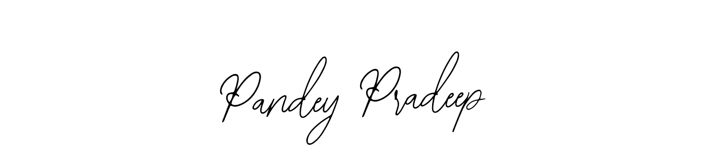 How to make Pandey Pradeep name signature. Use Bearetta-2O07w style for creating short signs online. This is the latest handwritten sign. Pandey Pradeep signature style 12 images and pictures png