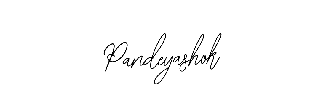 How to make Pandeyashok name signature. Use Bearetta-2O07w style for creating short signs online. This is the latest handwritten sign. Pandeyashok signature style 12 images and pictures png