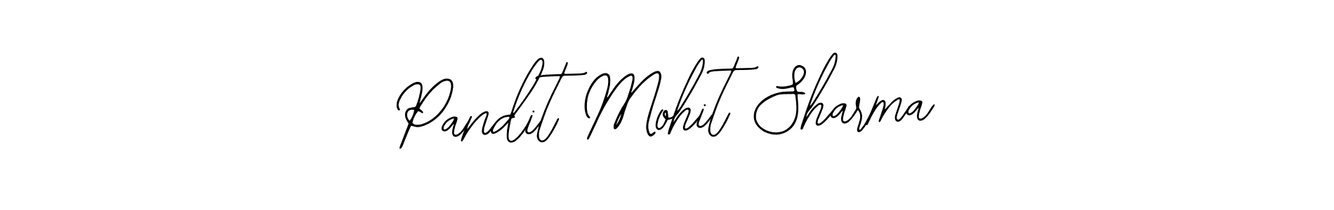 How to make Pandit Mohit Sharma name signature. Use Bearetta-2O07w style for creating short signs online. This is the latest handwritten sign. Pandit Mohit Sharma signature style 12 images and pictures png