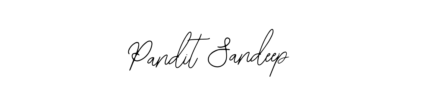 How to make Pandit Sandeep name signature. Use Bearetta-2O07w style for creating short signs online. This is the latest handwritten sign. Pandit Sandeep signature style 12 images and pictures png