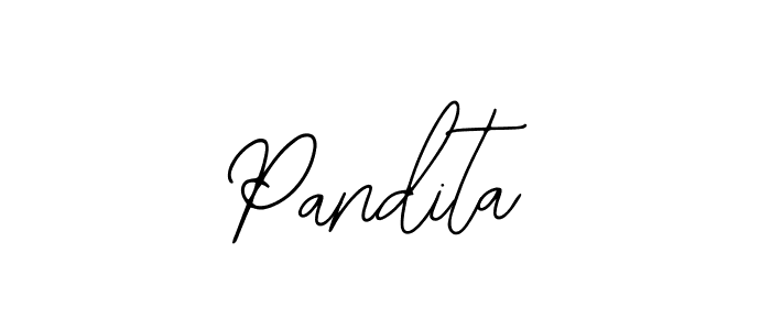 Use a signature maker to create a handwritten signature online. With this signature software, you can design (Bearetta-2O07w) your own signature for name Pandita. Pandita signature style 12 images and pictures png