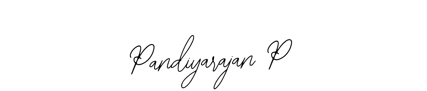 Use a signature maker to create a handwritten signature online. With this signature software, you can design (Bearetta-2O07w) your own signature for name Pandiyarajan P. Pandiyarajan P signature style 12 images and pictures png