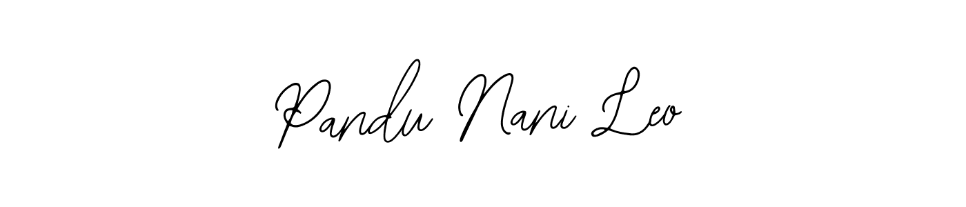 How to make Pandu Nani Leo name signature. Use Bearetta-2O07w style for creating short signs online. This is the latest handwritten sign. Pandu Nani Leo signature style 12 images and pictures png