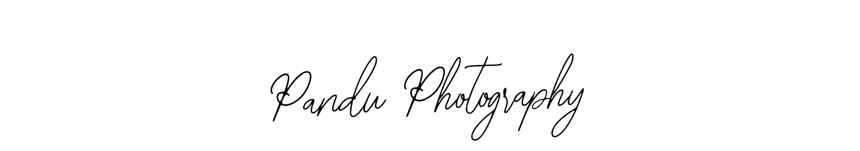 How to make Pandu Photography name signature. Use Bearetta-2O07w style for creating short signs online. This is the latest handwritten sign. Pandu Photography signature style 12 images and pictures png