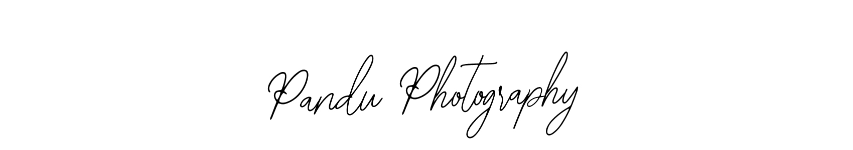 How to make Pandu Photography name signature. Use Bearetta-2O07w style for creating short signs online. This is the latest handwritten sign. Pandu Photography signature style 12 images and pictures png