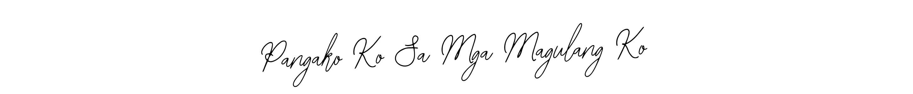 Design your own signature with our free online signature maker. With this signature software, you can create a handwritten (Bearetta-2O07w) signature for name Pangako Ko Sa Mga Magulang Ko. Pangako Ko Sa Mga Magulang Ko signature style 12 images and pictures png