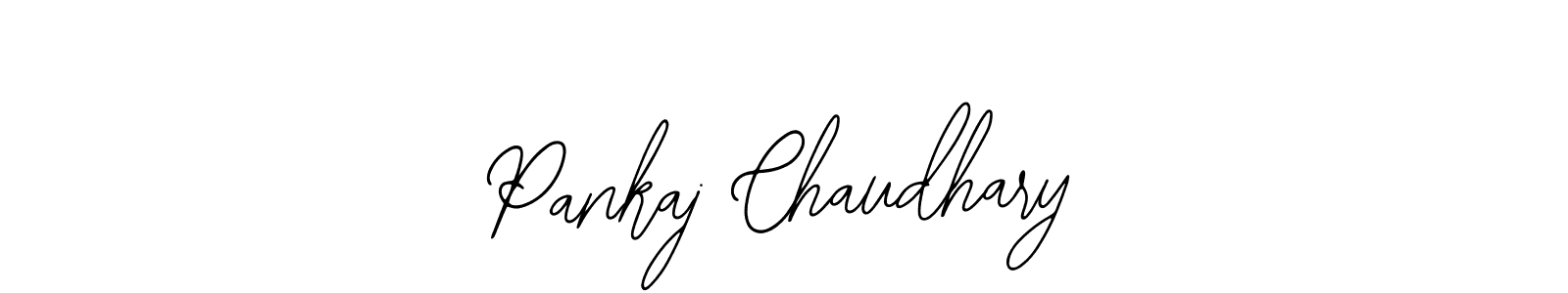 How to make Pankaj Chaudhary name signature. Use Bearetta-2O07w style for creating short signs online. This is the latest handwritten sign. Pankaj Chaudhary signature style 12 images and pictures png