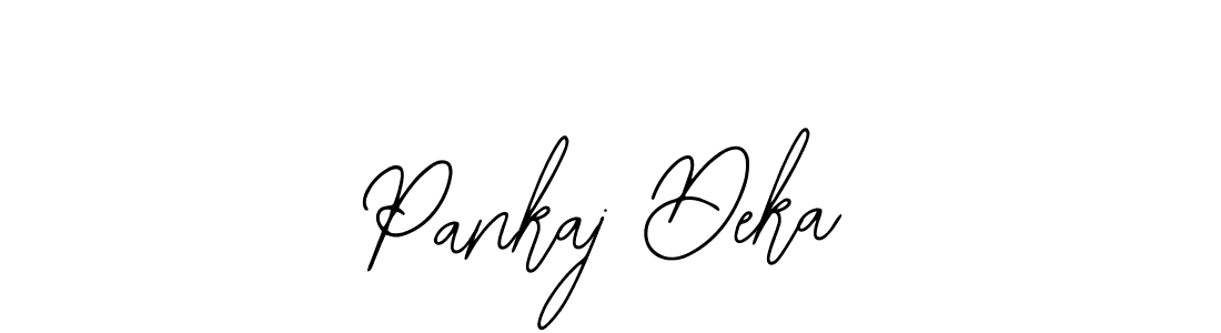 How to make Pankaj Deka name signature. Use Bearetta-2O07w style for creating short signs online. This is the latest handwritten sign. Pankaj Deka signature style 12 images and pictures png