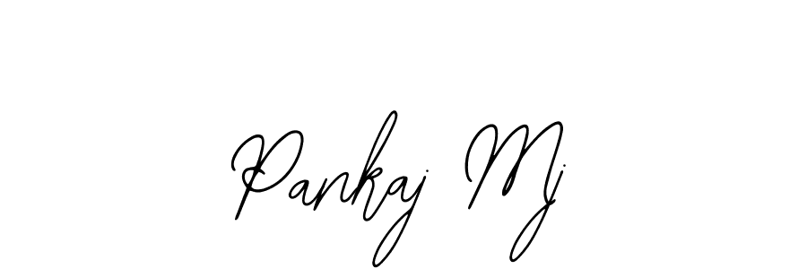 How to make Pankaj Mj name signature. Use Bearetta-2O07w style for creating short signs online. This is the latest handwritten sign. Pankaj Mj signature style 12 images and pictures png