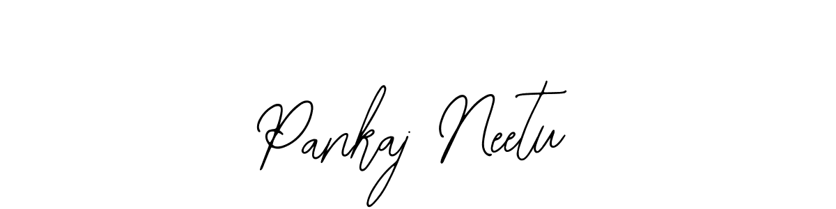 if you are searching for the best signature style for your name Pankaj Neetu. so please give up your signature search. here we have designed multiple signature styles  using Bearetta-2O07w. Pankaj Neetu signature style 12 images and pictures png