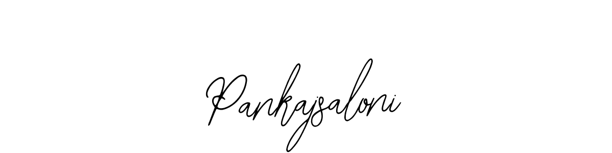 How to make Pankajsaloni name signature. Use Bearetta-2O07w style for creating short signs online. This is the latest handwritten sign. Pankajsaloni signature style 12 images and pictures png
