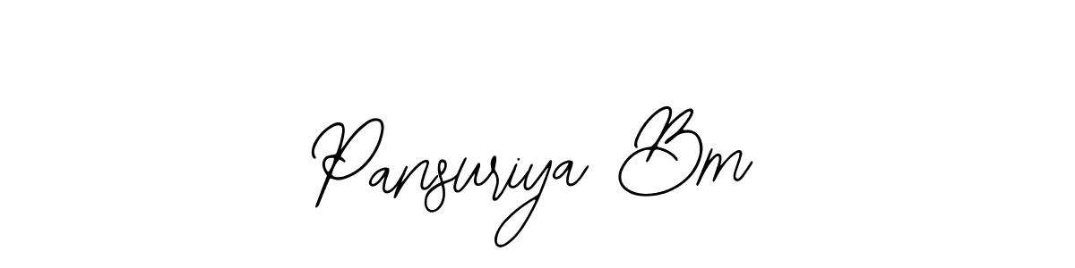 Make a beautiful signature design for name Pansuriya Bm. With this signature (Bearetta-2O07w) style, you can create a handwritten signature for free. Pansuriya Bm signature style 12 images and pictures png