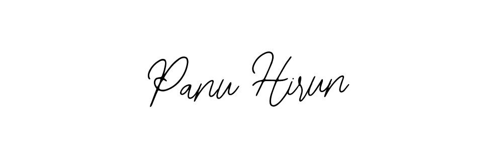 How to make Panu Hirun name signature. Use Bearetta-2O07w style for creating short signs online. This is the latest handwritten sign. Panu Hirun signature style 12 images and pictures png