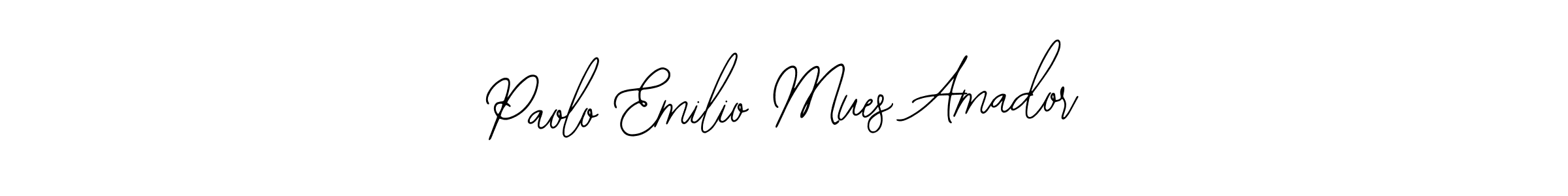 Make a short Paolo Emilio Mues Amador signature style. Manage your documents anywhere anytime using Bearetta-2O07w. Create and add eSignatures, submit forms, share and send files easily. Paolo Emilio Mues Amador signature style 12 images and pictures png
