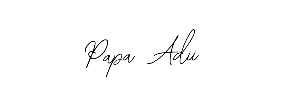 Bearetta-2O07w is a professional signature style that is perfect for those who want to add a touch of class to their signature. It is also a great choice for those who want to make their signature more unique. Get Papa  Adii name to fancy signature for free. Papa  Adii signature style 12 images and pictures png