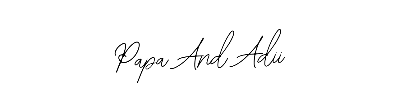 Check out images of Autograph of Papa And Adii name. Actor Papa And Adii Signature Style. Bearetta-2O07w is a professional sign style online. Papa And Adii signature style 12 images and pictures png