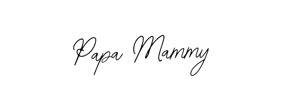 How to make Papa Mammy name signature. Use Bearetta-2O07w style for creating short signs online. This is the latest handwritten sign. Papa Mammy signature style 12 images and pictures png