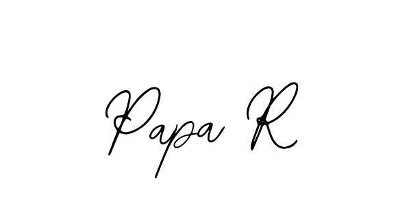 You should practise on your own different ways (Bearetta-2O07w) to write your name (Papa R) in signature. don't let someone else do it for you. Papa R signature style 12 images and pictures png