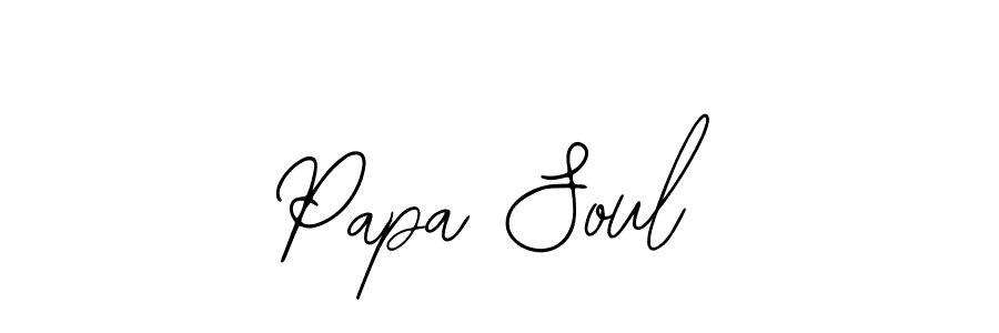 How to make Papa Soul name signature. Use Bearetta-2O07w style for creating short signs online. This is the latest handwritten sign. Papa Soul signature style 12 images and pictures png