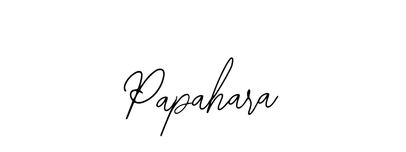Bearetta-2O07w is a professional signature style that is perfect for those who want to add a touch of class to their signature. It is also a great choice for those who want to make their signature more unique. Get Papahara name to fancy signature for free. Papahara signature style 12 images and pictures png