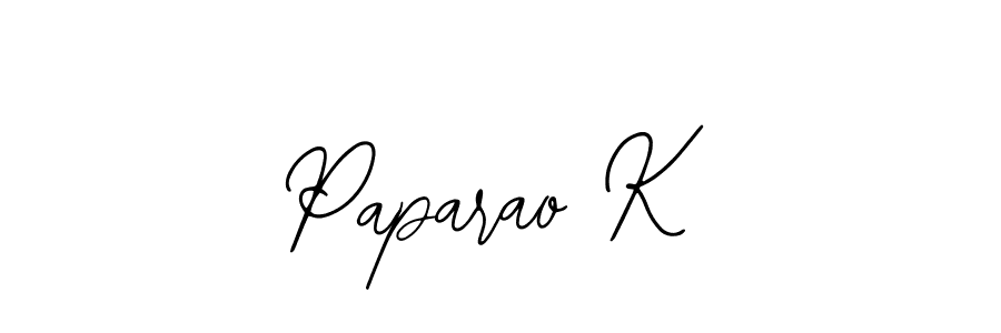 Also You can easily find your signature by using the search form. We will create Paparao K name handwritten signature images for you free of cost using Bearetta-2O07w sign style. Paparao K signature style 12 images and pictures png