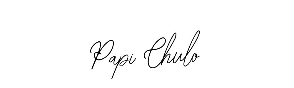 Design your own signature with our free online signature maker. With this signature software, you can create a handwritten (Bearetta-2O07w) signature for name Papi Chulo. Papi Chulo signature style 12 images and pictures png